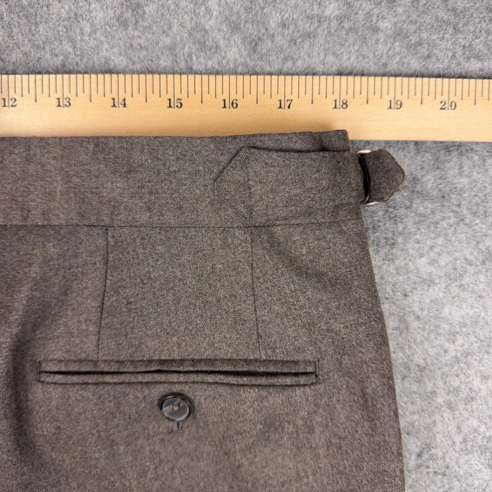 Brooks Brothers Trousers Mens W38 Brown Vitale Barberis Canonico Wool Cashmere